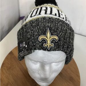 New Era Official NFL New Orleans Saints pom beanie